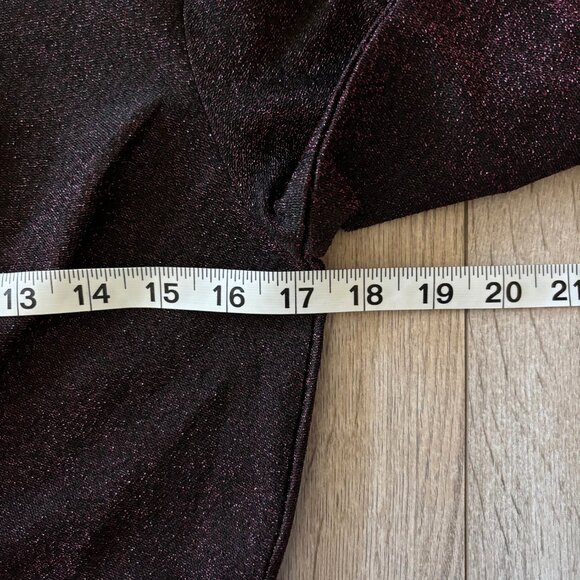 Michael Kors Metallic Twist Front Sheath Midi Dress Size Large Holiday Party - Picture 9 of 17